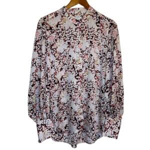 Equipment Femme Blouse Women Medium Pink Floral Business Workwear Office Preppy